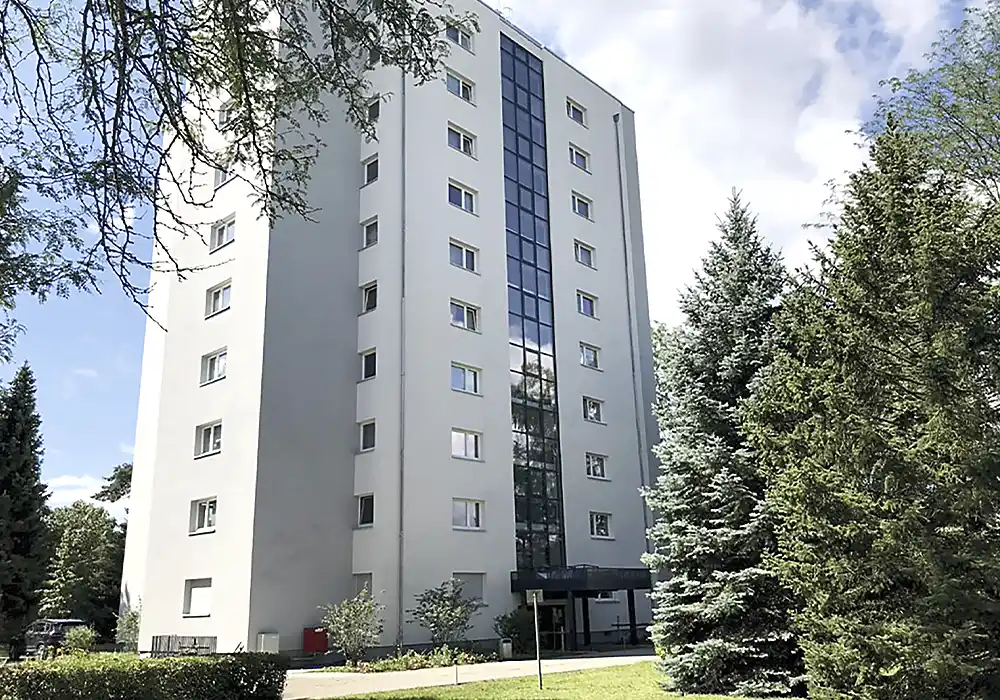 Sanierter Wohnblock im Sudetenring in Dreieich