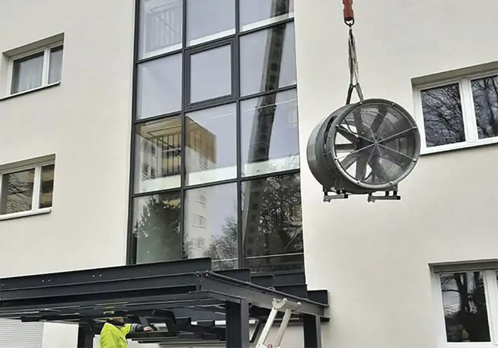 Installierung einer Luftspülanlage